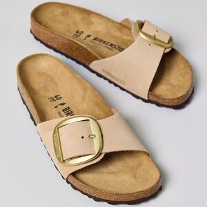 Birkenstock Tan Slide Sandals